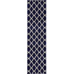 Rug Unique Loom Trellis Navy Blue Runner 2' 7 x 10' 0