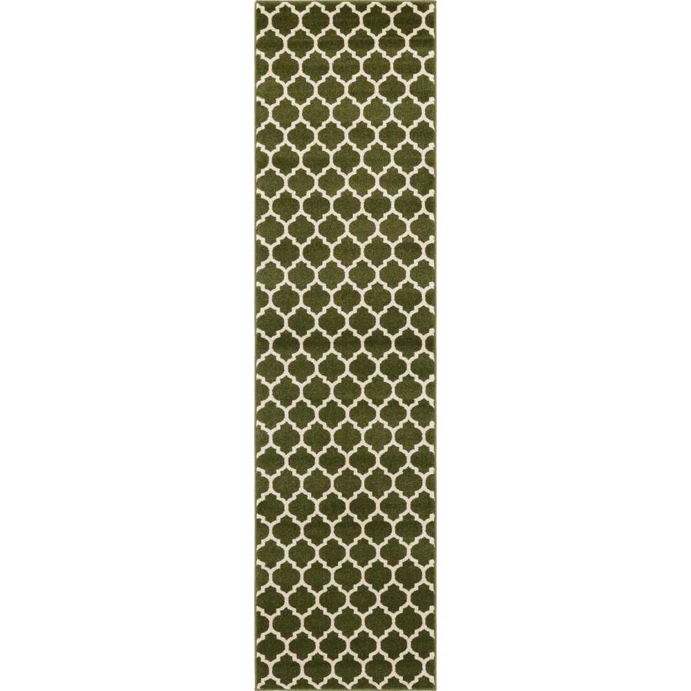 Rug Unique Loom Trellis Dark Green Runner 2' 7 x 10' 0 Rug Unique Loom Trellis Dark Green Runner 2' 7 x 10' 0