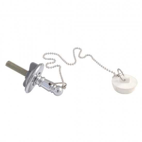 Kingston Brass Rubber Stopper Chain and Attachment for CC1001, Polished Chrome