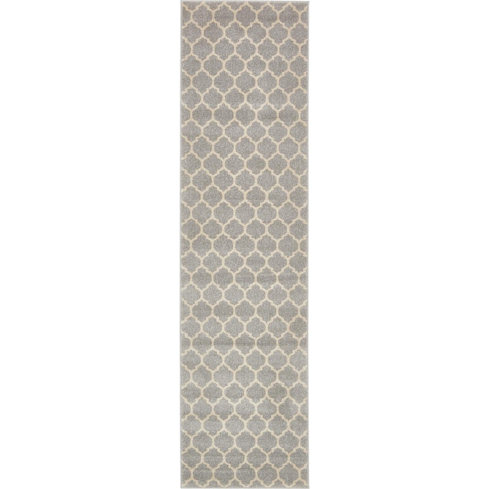 Rug Unique Loom Trellis Light Gray Runner 2' 7 x 10' 0 Rug Unique Loom Trellis Light Gray Runner 2' 7 x 10' 0