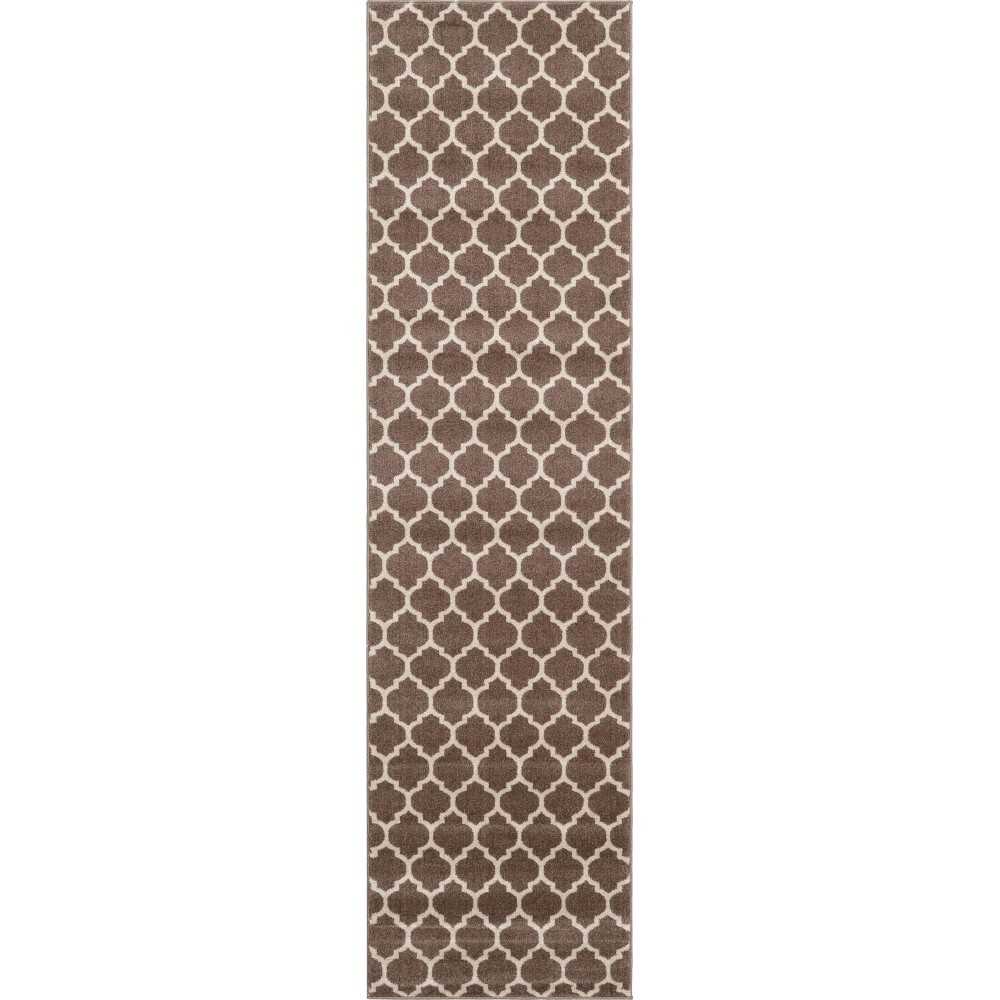 Rug Unique Loom Trellis Brown/Beige Runner 2' 7 x 10' 0 Rug Unique Loom Trellis Brown/Beige Runner 2' 7 x 10' 0