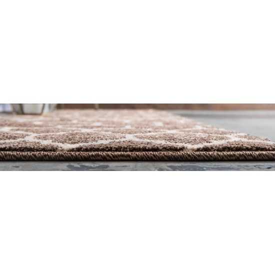 Rug Unique Loom Trellis Brown/Beige Runner 2' 7 x 10' 0