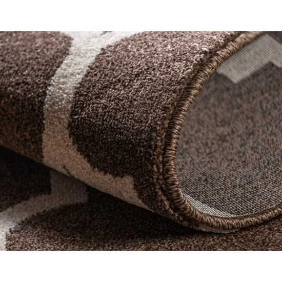 Rug Unique Loom Trellis Brown/Beige Runner 2' 7 x 10' 0