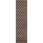 Rug Unique Loom Trellis Dark Brown/Beige Runner 2' 7 x 10' 0