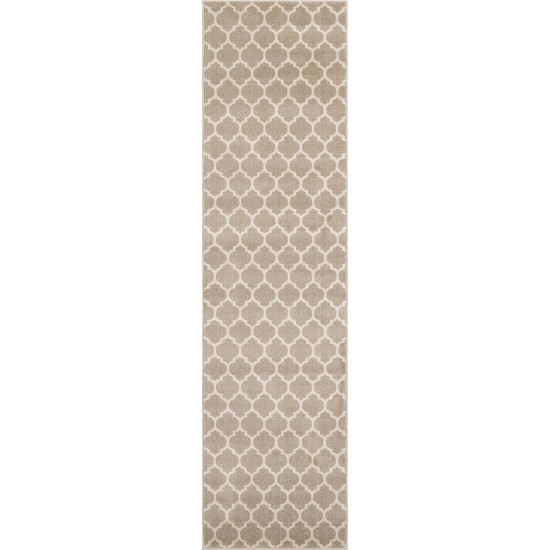 Rug Unique Loom Trellis Light Brown Runner 2' 7 x 10' 0