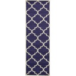 Rug Unique Loom Trellis Navy Blue Runner 2' 7 x 8' 0
