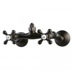 Kingston Brass Wall Mount Tub Filler Faucet with Riser Adapter, Oil Rubbed Bronze