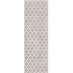 Rug Unique Loom Trellis Light Gray Runner 2' 7 x 8' 0