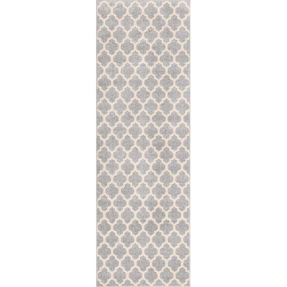 Rug Unique Loom Trellis Light Gray Runner 2' 7 x 8' 0 Rug Unique Loom Trellis Light Gray Runner 2' 7 x 8' 0