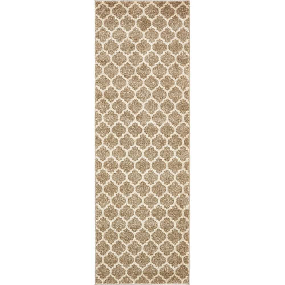 Rug Unique Loom Trellis Light Brown Runner 2' 7 x 8' 0 Rug Unique Loom Trellis Light Brown Runner 2' 7 x 8' 0