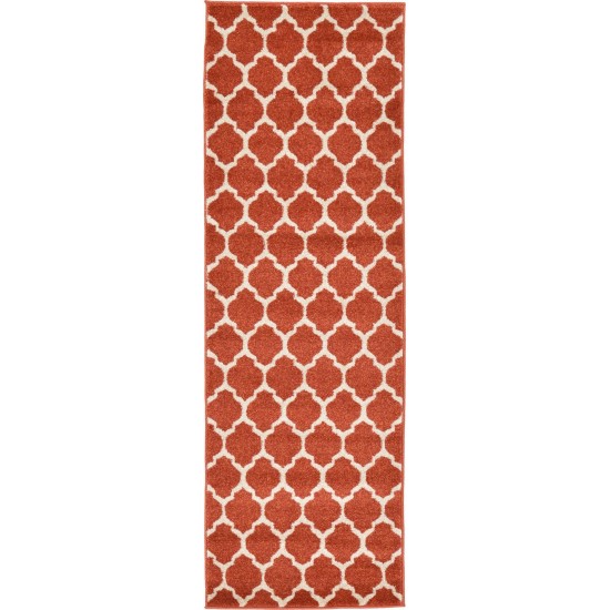 Rug Unique Loom Trellis Terracotta Runner 2' 0 x 6' 0