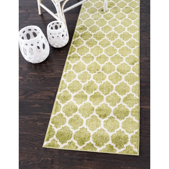 Rug Unique Loom Trellis Green Runner 2' 0 x 6' 0