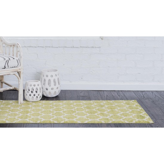 Rug Unique Loom Trellis Green Runner 2' 0 x 6' 0