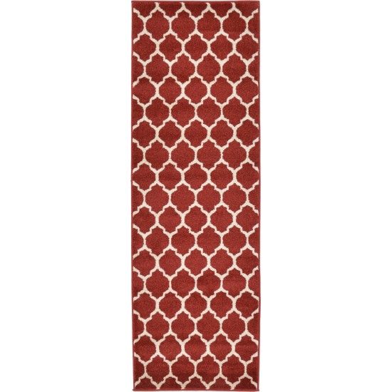 Rug Unique Loom Trellis Red Runner 2' 0 x 6' 0