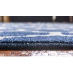 Rug Unique Loom Trellis Navy Blue Runner 2' 0 x 6' 0