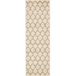 Rug Unique Loom Trellis Beige/Light Brown Runner 2' 0 x 6' 0