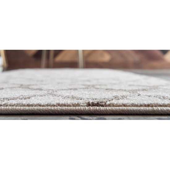 Rug Unique Loom Trellis Beige/Light Brown Runner 2' 0 x 6' 0