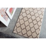 Rug Unique Loom Trellis Beige/Light Brown Runner 2' 0 x 6' 0