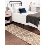 Rug Unique Loom Trellis Light Brown Runner 2' 0 x 6' 0