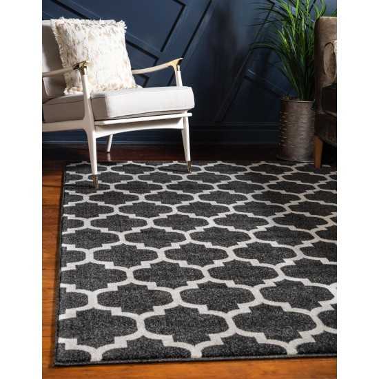 Rug Unique Loom Trellis Black Rectangular 13' 0 x 18' 0