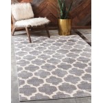 Rug Unique Loom Trellis Gray Rectangular 13' 0 x 18' 0