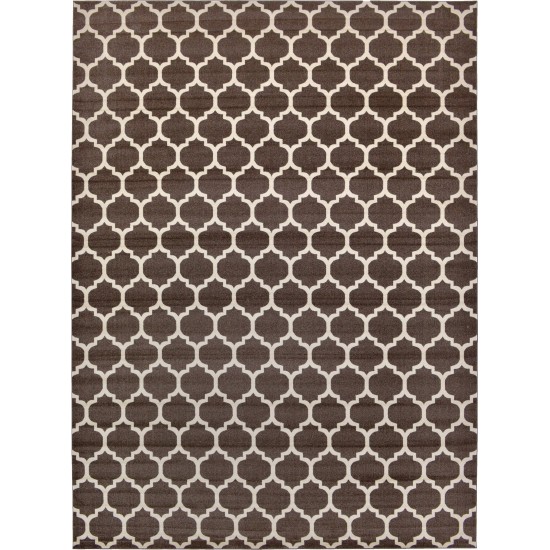 Rug Unique Loom Trellis Dark Brown/Beige Rectangular 13' 0 x 18' 0