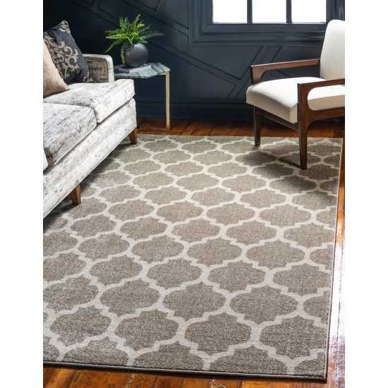 Rug Unique Loom Trellis Light Brown Rectangular 13' 0 x 18' 0