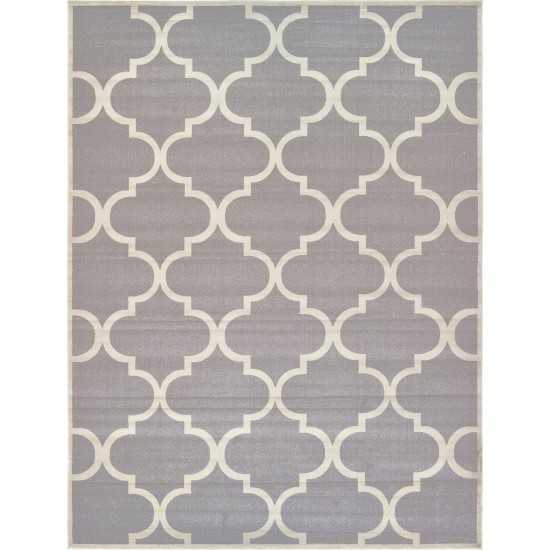 Rug Unique Loom Trellis Gray Rectangular 12' 2 x 16' 0