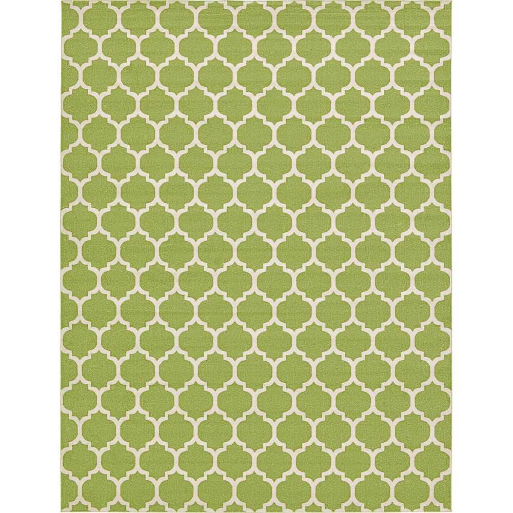 Rug Unique Loom Trellis Green Rectangular 12' 2 x 16' 0