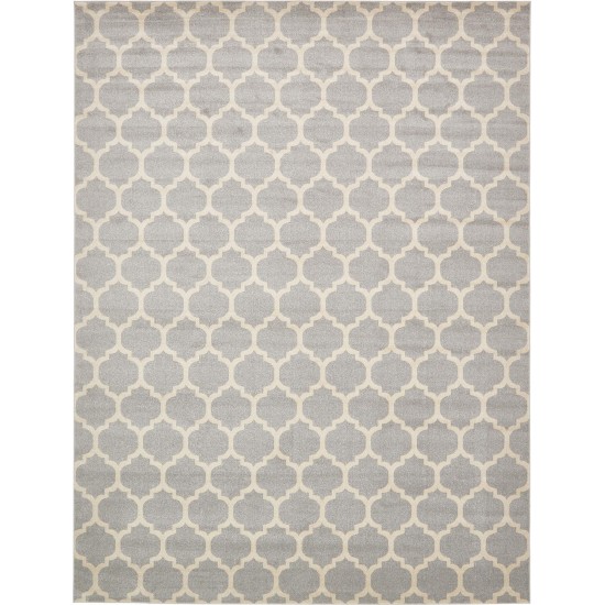 Rug Unique Loom Trellis Light Gray Rectangular 12' 2 x 16' 0