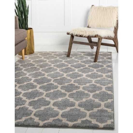 Rug Unique Loom Trellis Light Gray Rectangular 12' 2 x 16' 0