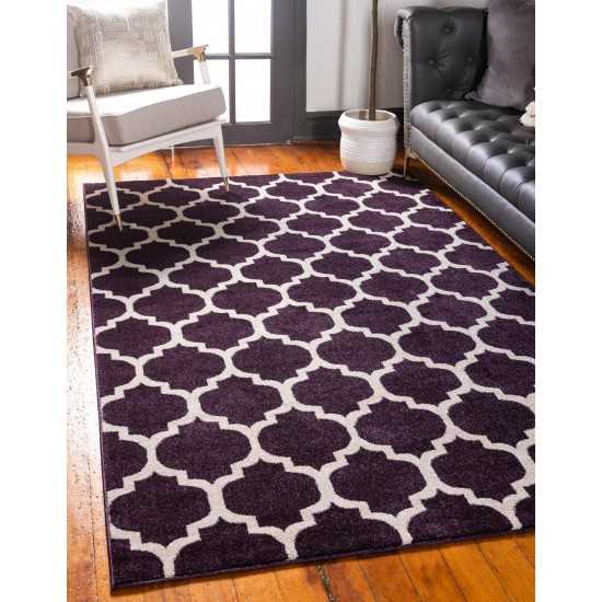 Rug Unique Loom Trellis Dark Purple Rectangular 12' 2 x 16' 0