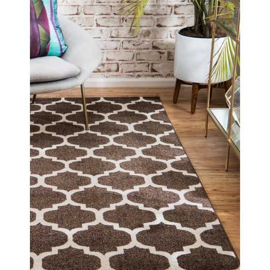 Rug Unique Loom Trellis Dark Brown/Beige Rectangular 12' 2 x 16' 0