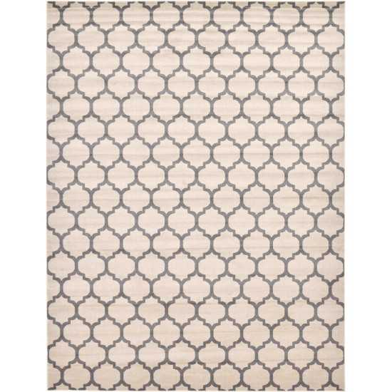 Rug Unique Loom Trellis Beige/Gray Rectangular 12' 2 x 16' 0