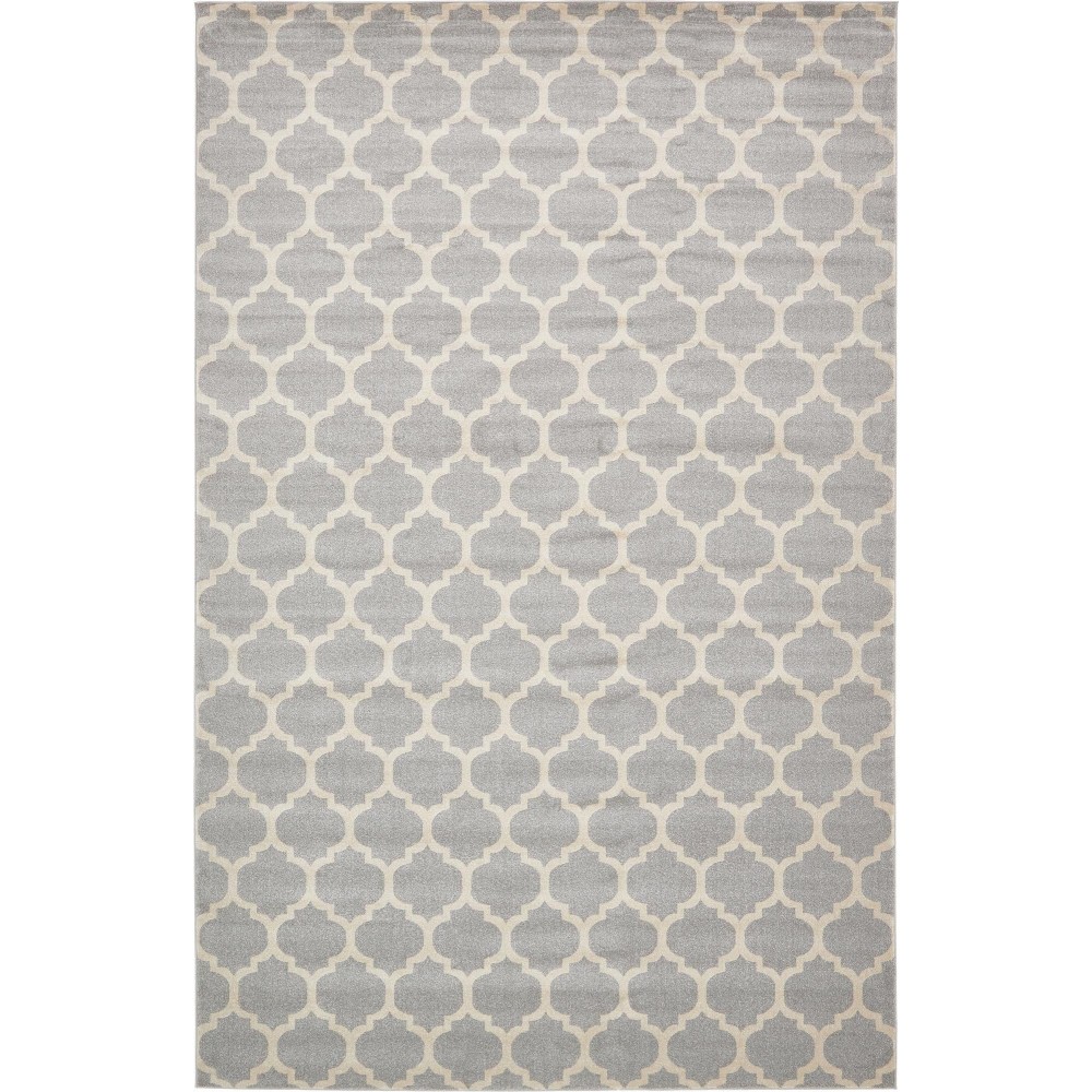 Rug Unique Loom Trellis Light Gray Rectangular 10' 6 x 16' 5 Rug Unique Loom Trellis Light Gray Rectangular 10' 6 x 16' 5