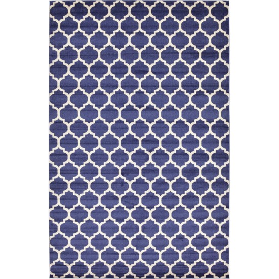 Rug Unique Loom Trellis Navy Blue Rectangular 10' 6 x 16' 5