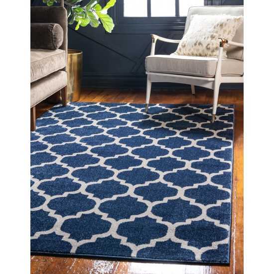 Rug Unique Loom Trellis Navy Blue Rectangular 10' 6 x 16' 5