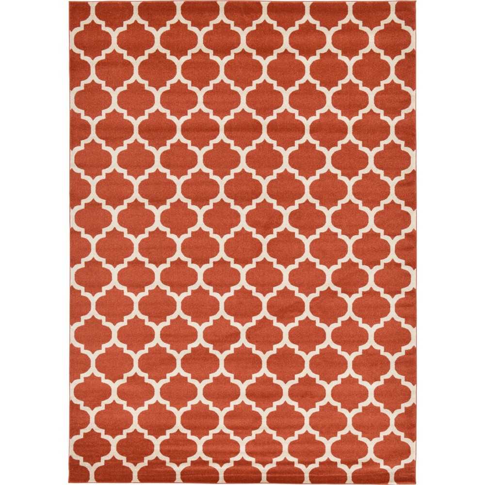 Rug Unique Loom Trellis Terracotta Rectangular 10' 0 x 14' 0