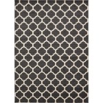 Rug Unique Loom Trellis Black Rectangular 10' 0 x 14' 0