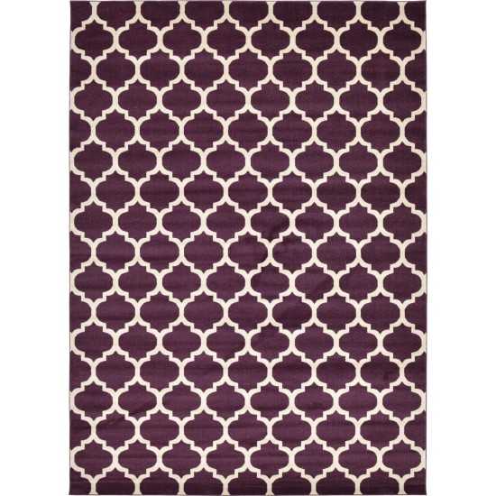 Rug Unique Loom Trellis Dark Purple Rectangular 10' 0 x 14' 0