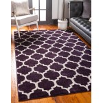 Rug Unique Loom Trellis Dark Purple Rectangular 10' 0 x 14' 0