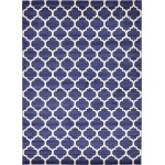 Rug Unique Loom Trellis Navy Blue Rectangular 10' 0 x 14' 0