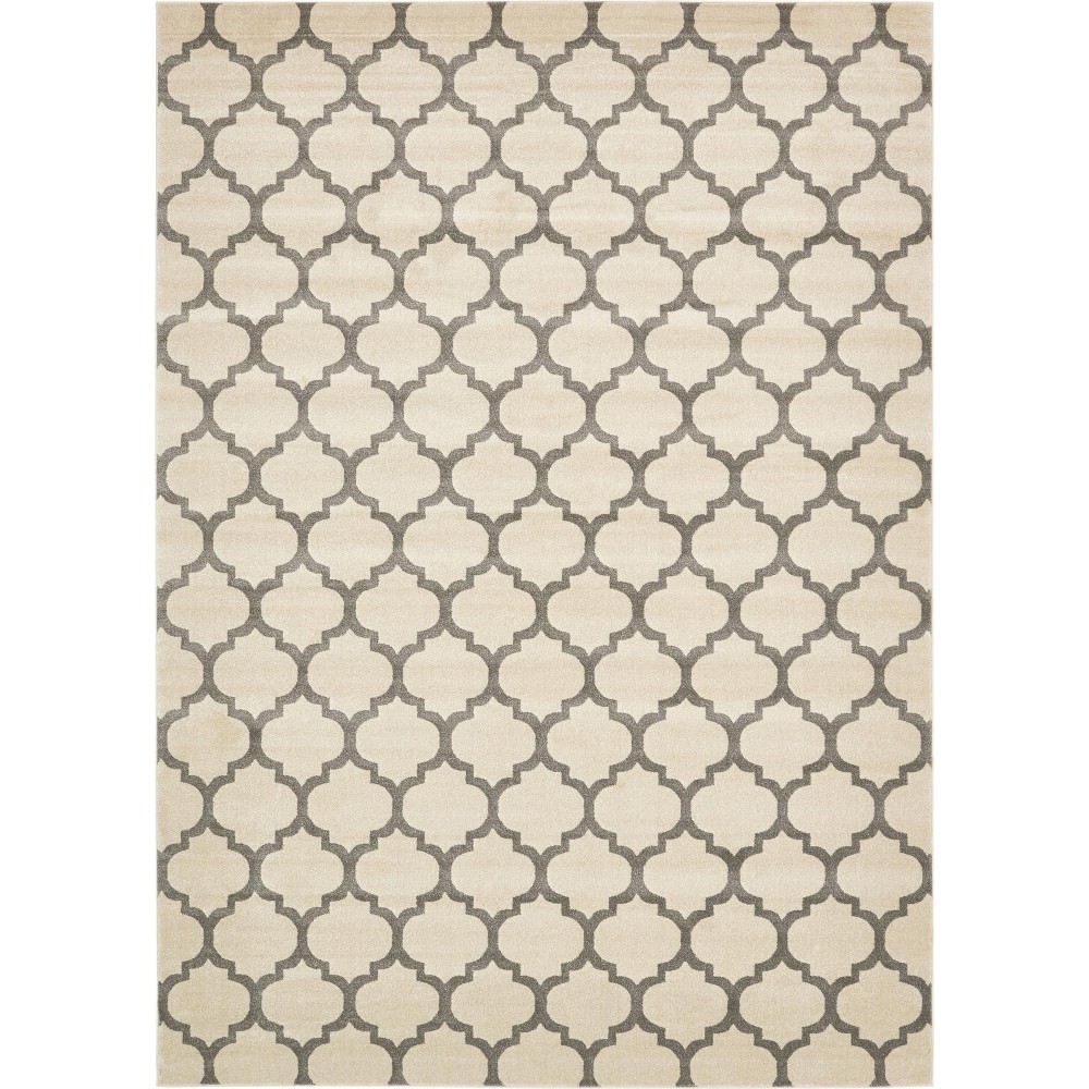 Rug Unique Loom Trellis Beige/Gray Rectangular 10' 0 x 14' 0 Rug Unique Loom Trellis Beige/Gray Rectangular 10' 0 x 14' 0