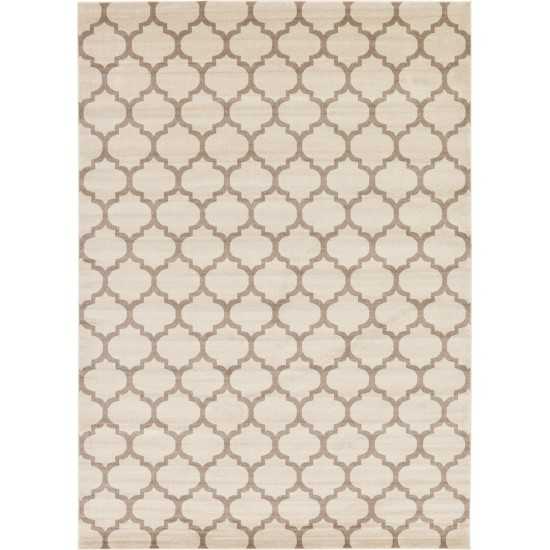 Rug Unique Loom Trellis Beige/Light Brown Rectangular 10' 0 x 14' 0