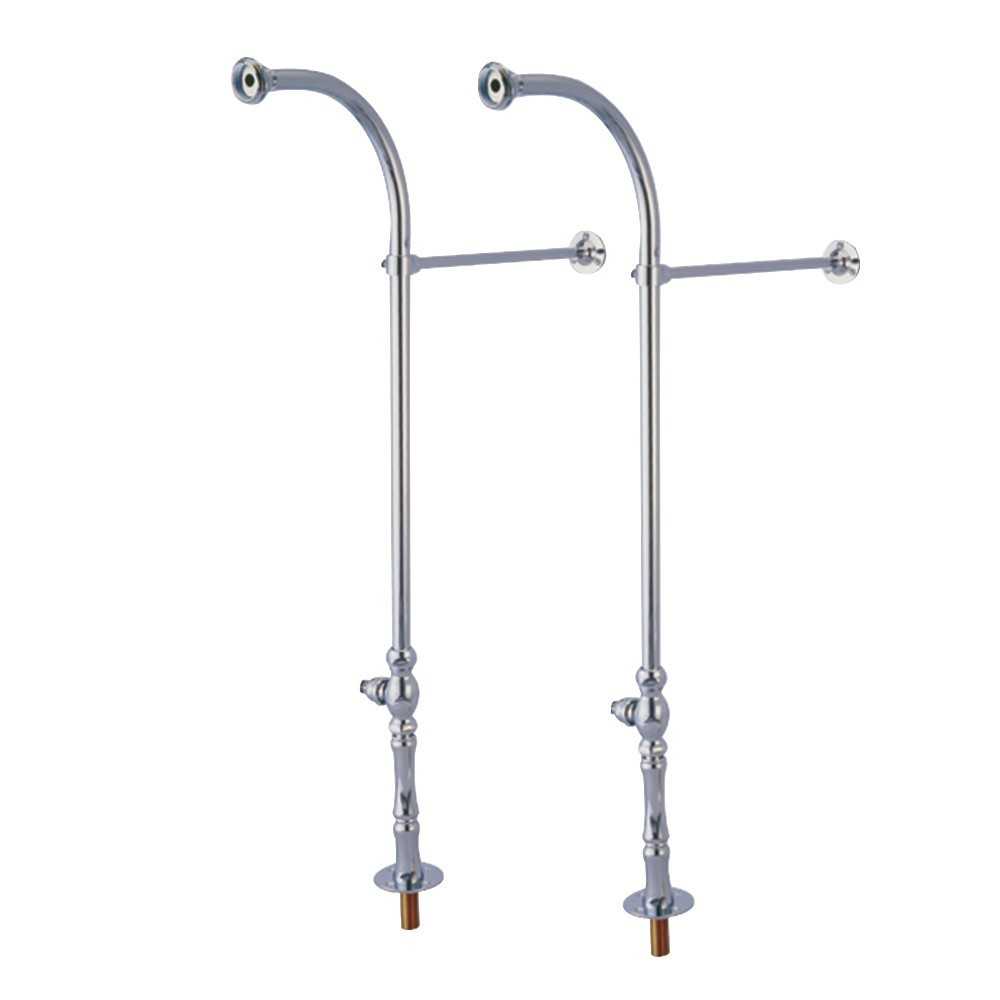 Kingston Brass Rigid 30-Inch Freestanding Supply Line without Handle, Polished Chrome