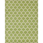 Rug Unique Loom Trellis Green Rectangular 10' 0 x 13' 0