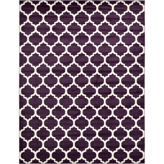 Rug Unique Loom Trellis Dark Purple Rectangular 10' 0 x 13' 0