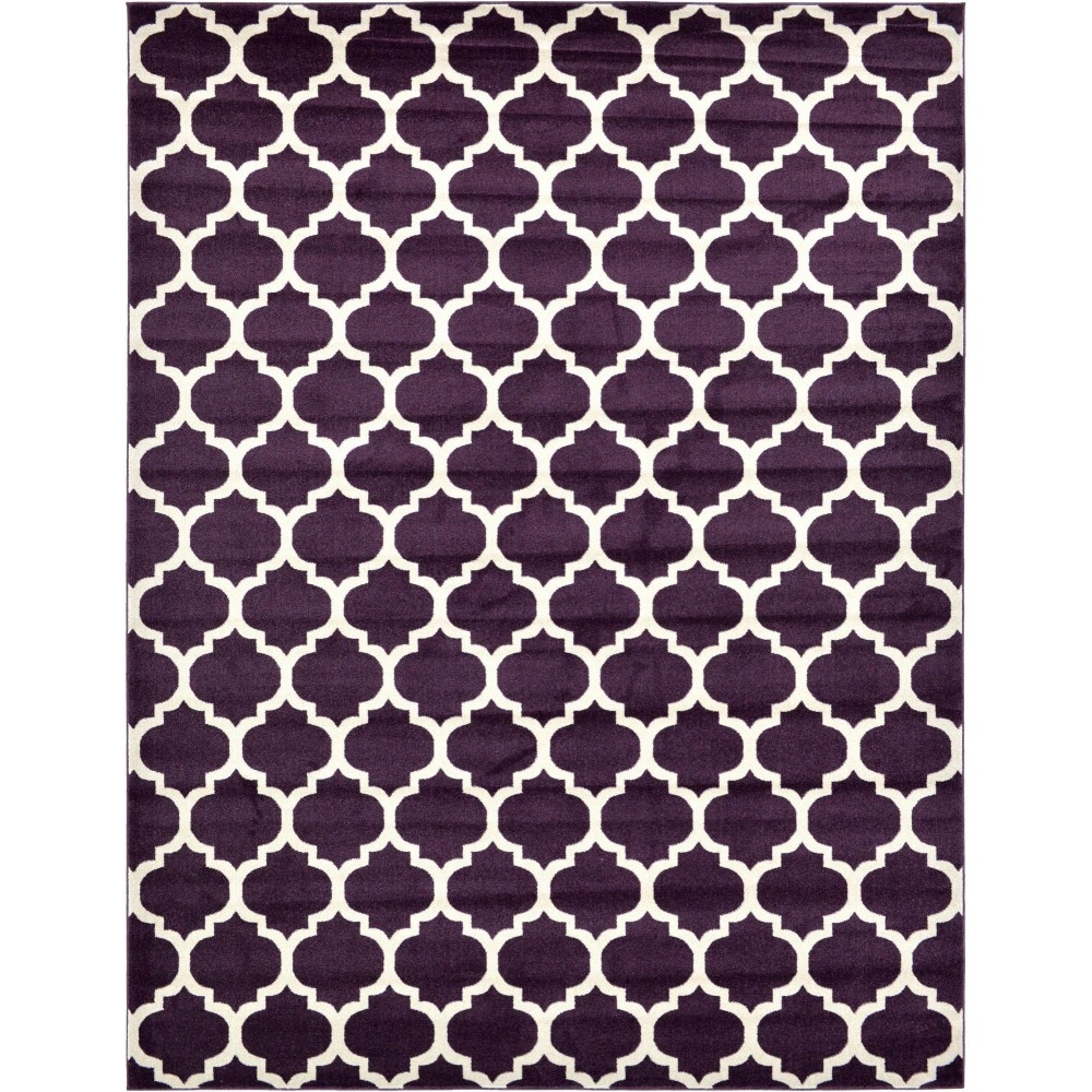 Rug Unique Loom Trellis Dark Purple Rectangular 10' 0 x 13' 0 Rug Unique Loom Trellis Dark Purple Rectangular 10' 0 x 13' 0