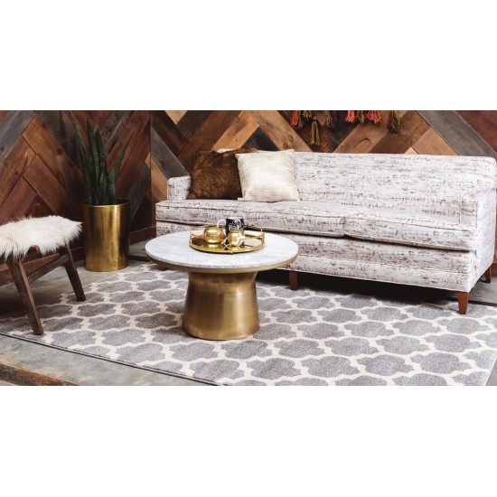 Rug Unique Loom Trellis Gray Rectangular 10' 0 x 13' 0