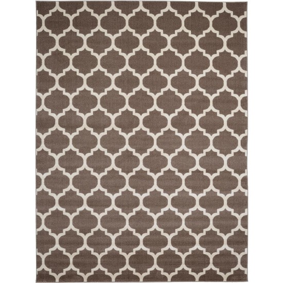 Rug Unique Loom Trellis Brown/Beige Rectangular 10' 0 x 13' 0